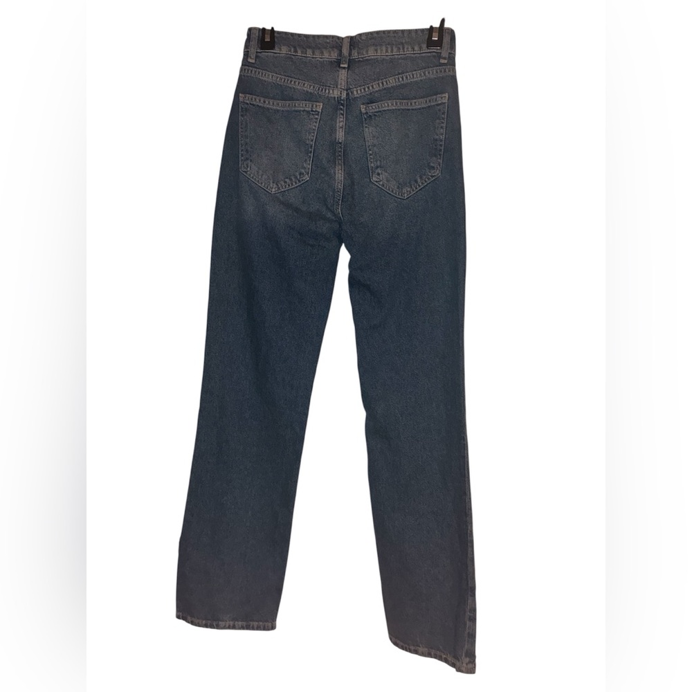 Mango Women's Straight Leg Jeans in Dark Blue Wash nwt size 4 - Picture 2 of 4